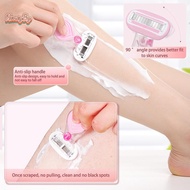 honeybird Portable Short Handle Women Razor Blade 5 Layers With Soap Bar Smooth Shaving Blade Lady B