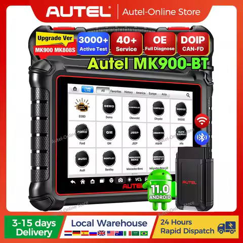 Autel MaxiCOM MK900BT MK900 BT Wireless Diagnostic Scan Tool Bidirectional OBD2 Scanner DoIP/CAN FD 