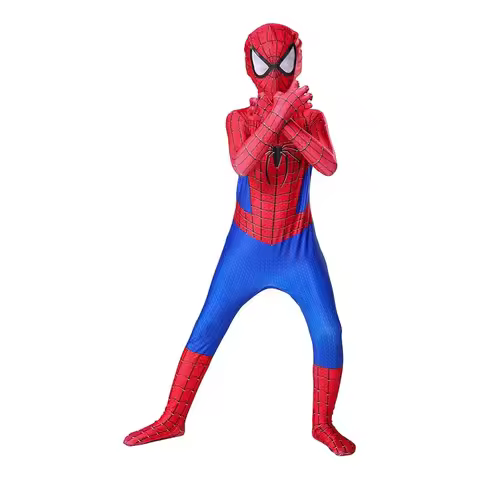 ✿2026✿Unisex Spiderman Superhero Bodysuit Costume Zippers Jumpsuit Mask Movie Zentai Cosplay Clothes