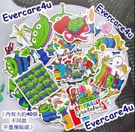 Disney 三眼仔 大貼紙 一套貼紙（內有大約40張 不同款 不重複貼紙）迪士尼 Toy Story Aliens Sticker 卡通 公仔 Alien 小朋友獎勵貼紙 反斗奇兵 手帳貼紙 行李箱