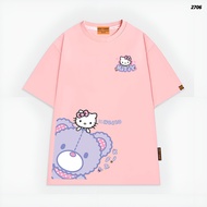 ÁO THUN FORM RỘNG HY KORÉ MÈO KITTIE GẤU TÍM 2706 PHONG CÁCH COQUETTE DỄ THƯƠNG