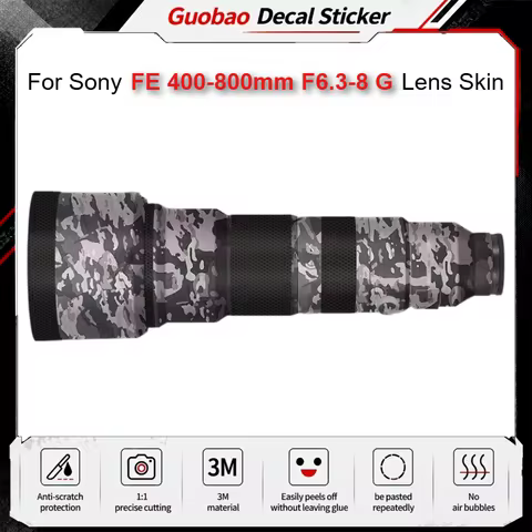 For Sony FE 400-800mm F6.3-8 G Lens Sticker Vinyl Wrap Film SEL400800 Lens Body Protective Sticker P