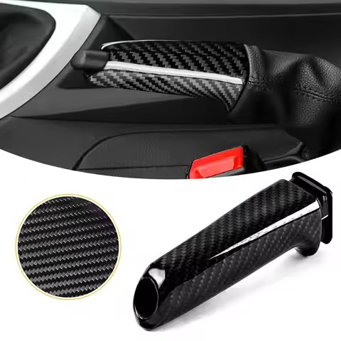 Real Carbon Fiber Car Handbrake Brake Handle Cover for BMW F20 F23 E81 E87 F30 F32 F36 M3 M4 F80 F82