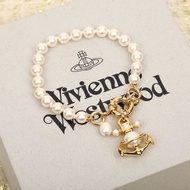 英國知名設計師品牌Vivienne Westwood快樂星球珍珠船錨串珠時尚百搭手鍊 代購非預購