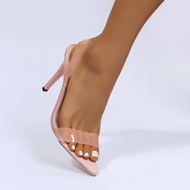 Huilm Giày cao gót nữ cao 3cm Gót cao kích cỡ lớn 36-43 Dép Châu Âu và mỹ thanh lịch và gợi cảm tiệc