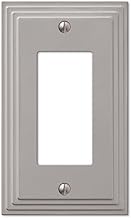 Step Design GFCI Decora Rocker Wall Switch Plate Outlet Cover - Satin Nickel