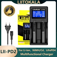 Liitokala Lii-PD2 500 S2 Rechargeable Battery Charger,3.7V 18650 18350 18500 21700 26650 1.2V AA AAA NiMH LiFePO4 LCD Charger
