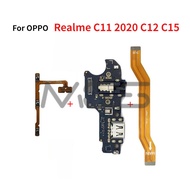 For Realme C11 2020 C12 C15 USB Dock Charging Port Charger Board Main Motherboard Connector Flex