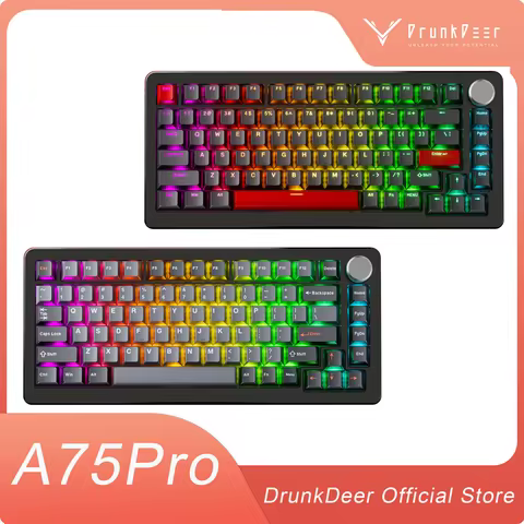 DrunkDeer A75 Pro Rapid Trigger Mechanical Keyboard,TKL Gaming Keyboards, Hyper Fast Magnetic Switch