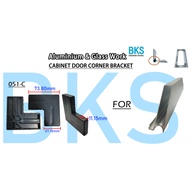 051-C Cabinet Door Corner Bracket L-shaped Plastic Bracket (for aluminium frame use) L Bracket
