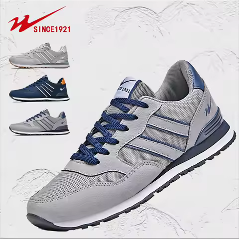 Double Star Men's Retro Running Shoes 2026 April May Breathable Mesh Casual Sneakers VintageClassicL