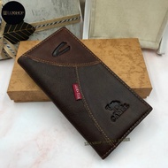 Camel Lee Leather Wallet Men Long Purse Dompet Lelaki Kulit Panjang Beg Duit Lelaki