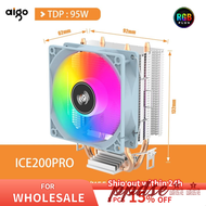 Aigo Ice200pro อากาศ Cpu Koeler,ท่อฮีตเตอร์2ตัว3pin โคเอล115X1200 1700 Am4 Am5 Amd