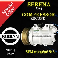 NISSAN SERENA C24 2000-2004 YEAR LEG 14 NUT SR20 6PK ZEXEL RECOND COMPRESSOR (CAR AIRCOND SYSTEM)