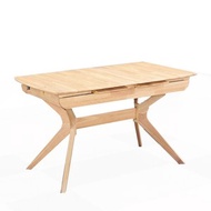 [特價]北歐鄉村風神奈川原木色全實木拉合餐桌如商品封面