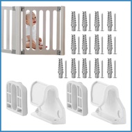 Retractable Kids Gate Extensions Pet Gate Full Set Wall Mounting Hardware Cat Gate Replacement Set f