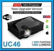 [1 Year Warranty] OHHS UC46 WIFI Mini Portable Full HD LED 1200 Lumens Home Projector