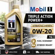 Genuine Mobil 1 Triple Action Power 0W20 0W40 Fully Synthetic Engine Oil 1L 4L API SP Minyak Hitam M