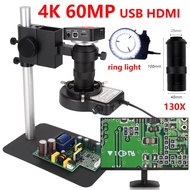 YIZHAN 4K HDMI USB Electronic Digital Microscope 0-130X Magnification 60MP HD Camera with Adjustable
