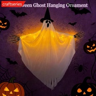 CRAFTSERIES 90cm Large Halloween Glowing Ghost LED String Lights Outdoor Hanging Ghost Lamp for Yard
