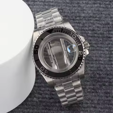 40mm For Yacht-Master Watch Case Sapphire glass NH35 Watch Mods Parts Presidential Strap For NH35 NH