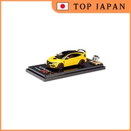 Hobby Japan 1/64 Honda Civic Type R Limited Edition (FK8) 2020 with Engine Display Model, Sunlight Y