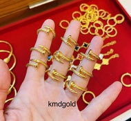 KMDGold แหวนทองลายตะปู 1สลึง ลายสุดเก๋ เลือกไซส์ทักแชทมาน่ะค่ะ