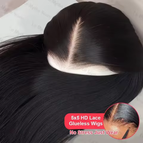 250 Density Human Hair 13x4 Bone Straight HD Lace Front Wig 30 40 Inch 13x6 Lace Frontal Wigs 5x5 Gl