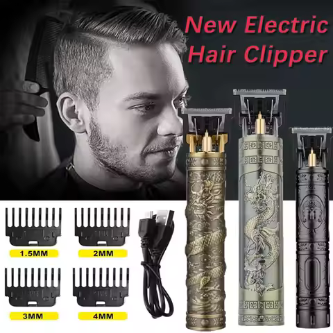 Hot Sale Vintage T9 Electric Cordless Hair Cutting Machine Professional Hair Barber Trimmer For Men 
