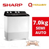 Sharp Twin Tub semi Auto 7Kg Washing Machine Washer EST7015 Mesin Basuh