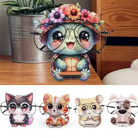 Creative Animal Glasses Frame Cartoon Cat Sunglasses Display Frame Glasses Storage Frame Hand-carved