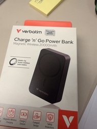 Verbatim 充電寶 20000mAh 無線磁吸充電
