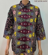 (Ready Stock) SW0088KKS4 Traditional Batik Malaysia Ladies Blouse Batik Blouse Wanita Batik Women Ma