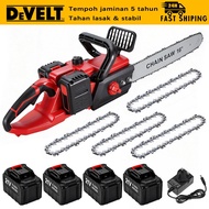 DEVELT Rechargeable Cordless Chainsaw 16-inch Gergaji Bateri Dual-Drive Lithium Battery saw 42V High