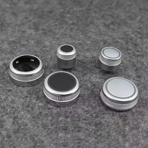 MMI Radio Volume Knob Rotary Button Switch & Menu Switch Setting Cover Cap For Audi A6 Allroad Quatt