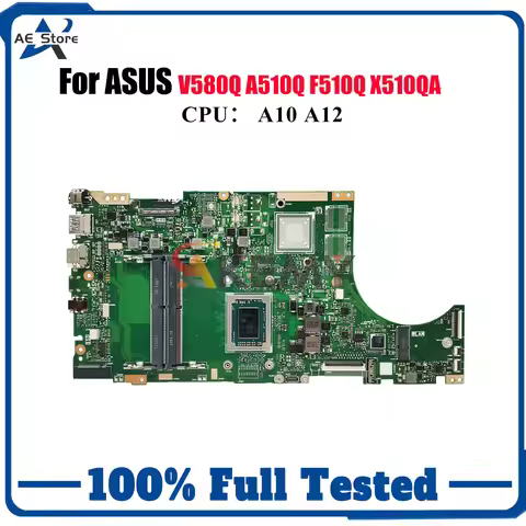 X510QR Laptop Motherboard For ASUS VivoBook A510Q X510QA F510Q X510Q X510QR V580Q Mainboard With A10