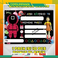 Squid Game Toy Theme Birthday Invitation