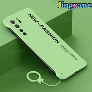 Jingsanc For Huawei Nova 7/Nova 7 SE 5G Phone Case [Free Lanyard] Fashion Matte Borderless Ultra-Thin Hard PC Cover Shockproof Protective Frosted Back Casing