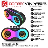 VINNFIER VF TANGO NEO 12 PORTABLE BLUETOOTH SPEAKER WITH MULTI LIGHT EFFECT BUILT IN MICRO SD CARD /