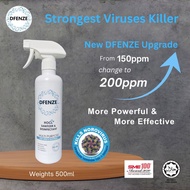 Dfenze Multipurpose Kills Covid, Norovirus, Omicron, HFMD, H1N1 Influenza A Virus 200ppm (500ml)