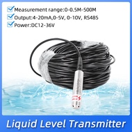 Liquid Level Transmitter 0-0.5M-500M Water Level Measurement 4-20mA 0-5V 10V RS485 Output Tank Pool 