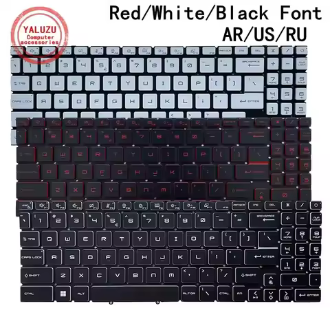 US/RU/AR NEW Laptop Keyboard For MSI GF66 GF76 GP66 GP76 GL66 GL76 GT77 GS77 WF66 WF76 M16 Z16 Z16P 