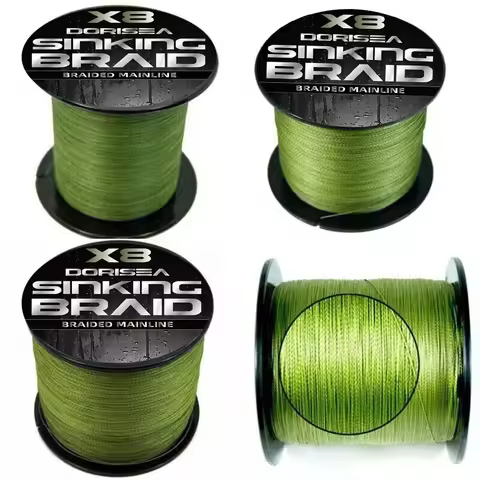 DORISEA X8+1 Strands Sinking Braid 100% PE Braided Fishing Line Multifilamnet Fishing Wire Carp Fish