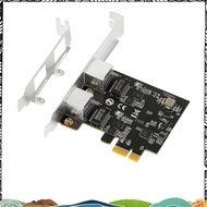 2.5G Gigabit Network Card Adapter with 2 Ports 2500Mbps PCIe 2.5Gb Ethernet Card Black RJ45 LAN Comp