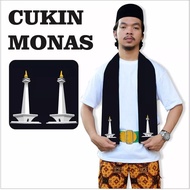 Selendang Cukin monas syal betawi selendang Polos Hitam Cukin betawi