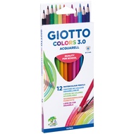 Buy 2 Get 1 Free - Giotto Colors 3.0 Acquarell Watercolour Pencils -12 Assorted Colours Box Set