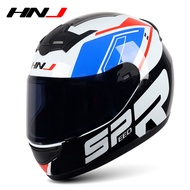 [Fast Delivery] Motorcycle Full Face Helmet HNJ ABS Material Motocross Helmet Size L