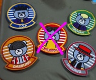 BigBang熊Krunk BigBang 刺繡勳章