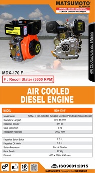 Engine Diesel Matsumoto - MDX170F