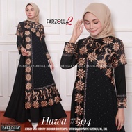 Jubah muslimah Wanita/ Abaya Wanita/ Muslim fashion terbaru 2022 Hawa 503 504 Gamis Abaya Turkey hitam Ori by Farzolla